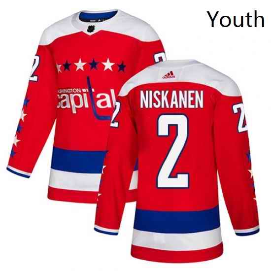 Youth Adidas Washington Capitals 2 Matt Niskanen Authentic Red Alternate NHL Jersey